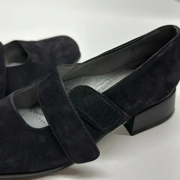 Beautifeel MaryJanes Low High Heel Pumps Shoes Suede Black Size 36 6 Narrow - Picture 8 of 11